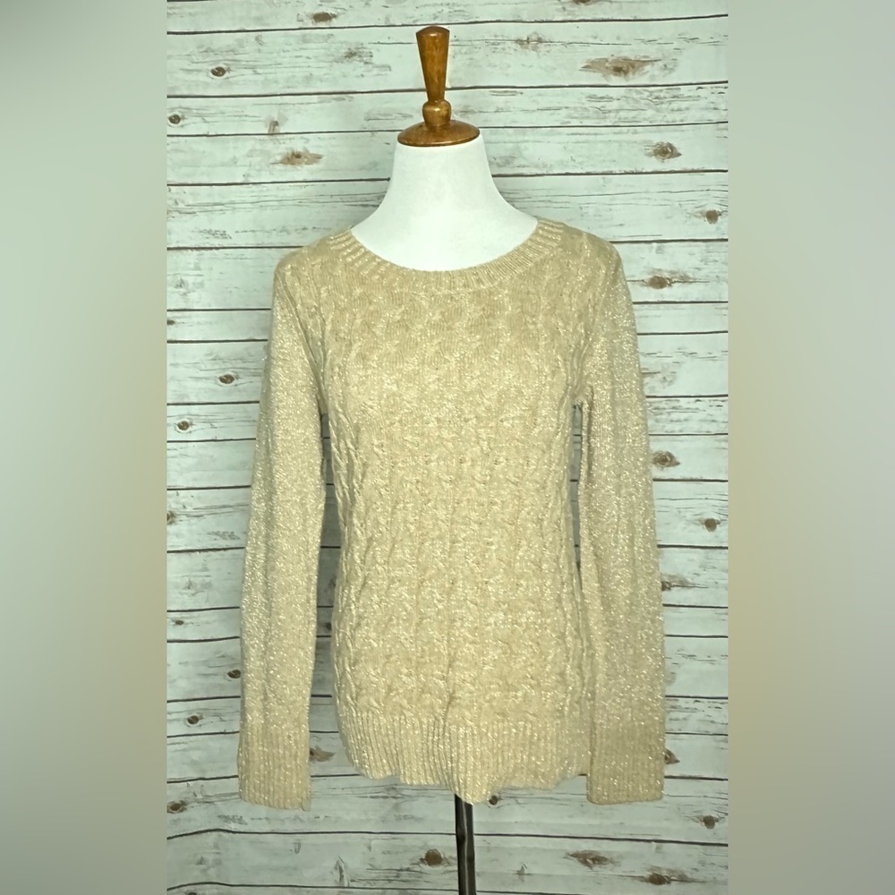 Banana Republic wool-cashmere blend cable knit sweater